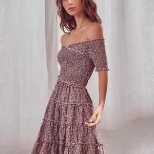 Olive & Bette’s Criss Cross Smocked floral dress